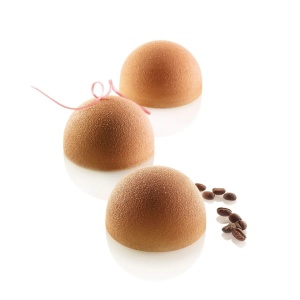 Silicone Semi-spherical mould Single-portion Ø 7 x H 4.1 cm, 24 cavities, 112 ml (SQ064) - Img 1