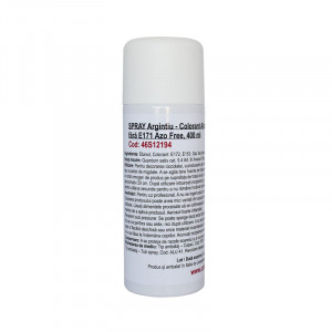 SPRAY Silver - Fat Soluble Food Colour without E171, Azo Free, 400 ml