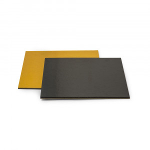 Square Cake Plate 2 Girls, Black/Gold, 28x28xH0.3 cm
