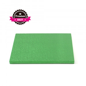 Square Green Cake Plate, 30 x 30 x H 1.2 cm - Img 1
