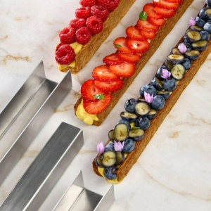 Stainless steel baking tin 38 x 3.3 x H 3 cm - Img 1