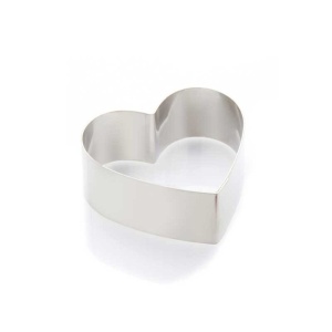 Stainless steel Heart 24 x 22.5 x H 4 cm