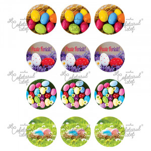 Sugar Paste Paste Model 7, 12 Decorations Ø 6 cm, A4 - Confectioner Istet