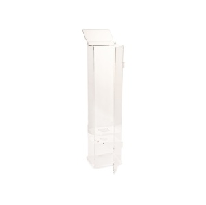 Suport Conuri Inghetata cu 1 Orificiu, Polymethyl Food Contact Transparent, 13 x 13 x H 50.5 cm - Img 2
