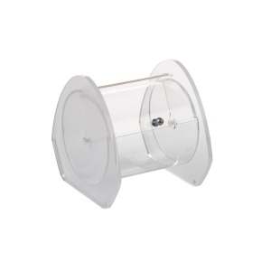 Suport Gelaterie Lingurite Plastic, Plexiglas Transparent si Satinat, 17 x 20.5 H 19 cm