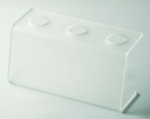 Suport Servire 3 Conuri Inghetata, Plexiglas Satinat, 21x9xH11cm - Img 2