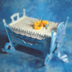 *Suport Tort Model Patut Bebe, 1 Platou, 55x50xH38cm - Img 2