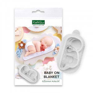 Szilikon baba baba forma játékkal 7.7 x 3.6 cm - Img 1