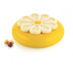 Szilikon Decor Top/Insertion forma, Virág Ø14xH1cm, 2 üreg, 200 ml - Img 1