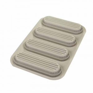 Szilikon mini baguette 17 x 5,5 x H 2 cm, 4 üreggel - Img 2