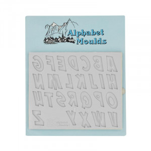 Szilikon öntőforma Alphabet Style Alphabet Stripes H 2,3 cm