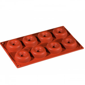 Szilikon Savarin Kerek Savarin forma Ø6.5xh2.1cm, 8 üregű, kerek Savarin forma