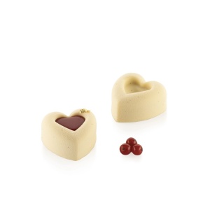Szilikon Savarin szív forma 5,9 x 6 x H 3 cm, 8 üreg, 72 ml (SF087) - Img 2