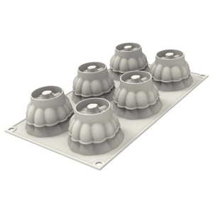Szilikon tökfőzelék Ø 6,7 x H 5 cm, 6 üreg x 100 ml - Img 2