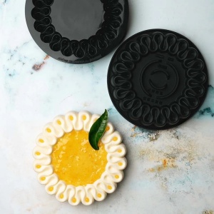Szilikon tortaforma 3D hullámos Ø 18 x H 4,5 cm, 1000 ml - Img 2