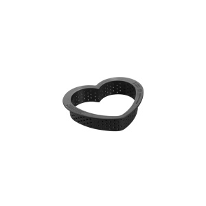 Szívtorta 8 x 7 x H 2 cm - Mikroperforált hőre lágyuló réz, 8 db-os készlet - Img 2
