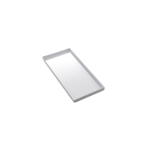 Tava 39.5 x 17.3 x H 2 cm, pentru Stocare si Depozitare, Material Plastic Alb - Img 1