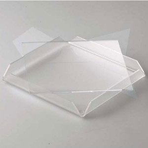 Tavita Margini Drepte, Plexiglas Satinat, 17 x 17 x H 2 cm - Img 2