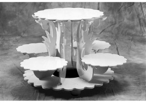 Tortaállvány modell Flora, 5 tányér, Ø 70 x H 42 cm - Img 2