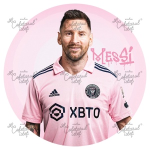 Vafa imprimata Fotbal Messi Model 2, Ø 20 cm - Cofetarul Istet