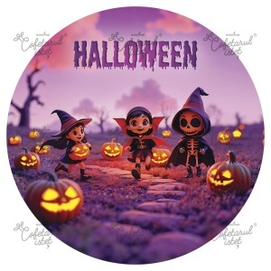 Vafa imprimata Halloween Model 10, Ø 20 cm - Cofetarul Istet