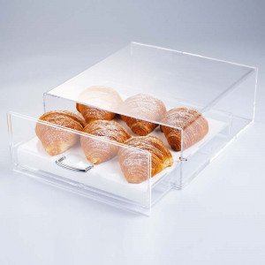 Vitrina neutra plexiglas Transp. Pentru Macarons, 5 canale, 35x32.5xH13 cm - Img 3