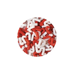 Zahar Candy Cane díszítés, fehér, piros, 70 g