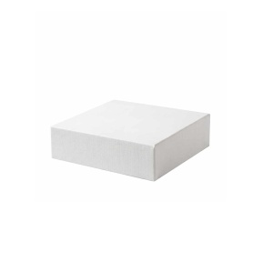 Квадратна кутия за десерт/торта, бял картон, 24,5 x 24,5 x В 6 см
