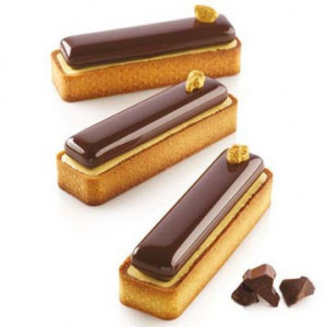 Комплект за пай 12 x 3,5 cm, 6 микроперфорирани медни + силициеви форми 6 кухини - Img 2