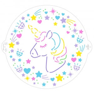 Пластмасов декоративен плот Sablon, модел Еднорог, Ø 25 cm - Img 1