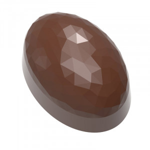 Поликарбонатна овална форма Diamant 21 Praline Chocolate Овална поликарбонатна форма 3,5 x 2,45 x H 1,9 cm, 13 gr - Img 1