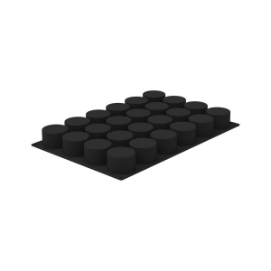 Силиконова форма Цилиндър с една порция Ø 8 x H 4,5 cm, 24 кухини, 225 ml (SQ096) - Img 3