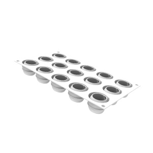 Силиконова форма Givre 30 Ø 4 x H 3 cm, 15 кухини x 30 ml - Img 4