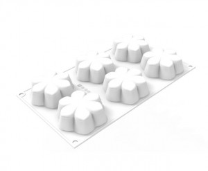 Силиконова форма Hana Ø 7,2 x H 3 cm, 6 кухини x 87 ml - Img 3