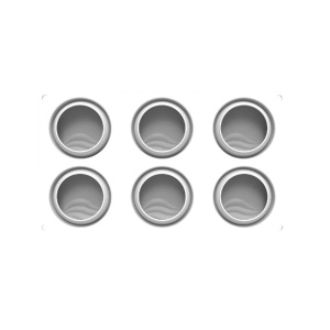 Силиконова форма Ocean 100 Ø 7 x H 3 cm, 6 кухини x 100 ml - Img 4