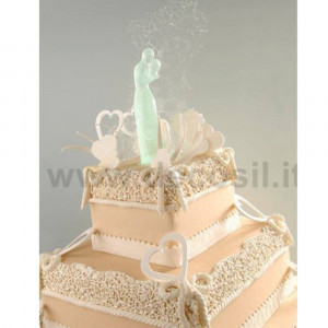 Силиконов калъп 3D Стилизирана 3D статуетка Булка-невеста, Ø 7,5 x H 21 cm - Img 3
