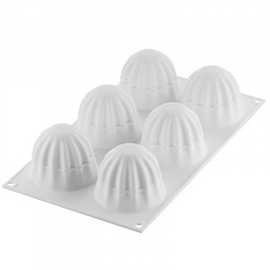 Силициева форма Supernova 3D, Ø 6,4 x H 5,6 cm, 6 кухини, 105 ml - Img 2