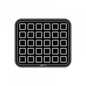 Форма Cookmatic Cookmatic Модел 27 Профил с мрежа, 3,8 - 4 x 3,8 - 4 x H 1,5 cm, 30 кухини - Img 2