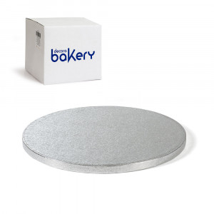 10 darabos ezüst kerek tortalap készlet, Ø 50 x H 1,2 cm