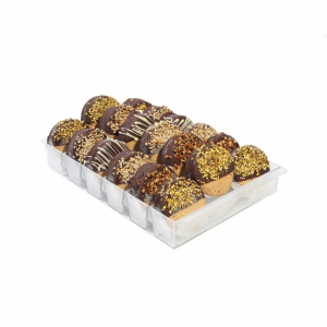 24 продукта Стойка за сандвичи/сандвичи, 36 x 23,5 x H 4,8 cm, пластмаса, прозрачна - Img 3