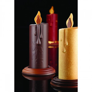 3D Candle, Ø11xh20cm - Kit Matrite Plastic 2 Subjects Chocolate - Img 2