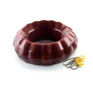 3D Silicon Cake 3D Diamond Crown Ø 24 x H 7.5 cm + Decor Ø 20.6 x H 4 cm + Decupator - Img 2