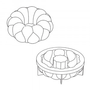 3D Silicon Cake Tin 3D Singapore Ø18xH6cm - Img 2