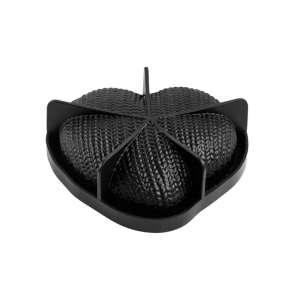 3D szív alakú szilikon sütőforma, horgolt mintával, 15,5 x 14,6 x magasság 5,2 cm, 600 ml - Img 3