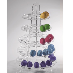5-stage cake stand, Plexiglas, Ø 28 x H 43 cm - Img 2