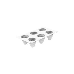 Albia Tarte Set Ø 7 m, 6 Microperforated Copper + Silicon Tin 6 cavities Ø 6.5 x H 6.1 cm 106 ml - Img 4