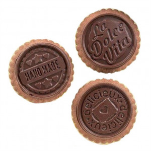 Biscuits - Round Scalloped Cutter Ø5.7xH0.5cm, Dolce Vita Silicone Shape, 6 cav. (CKC05) - Img 4