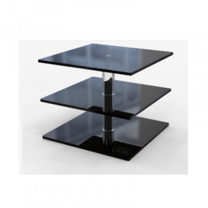 Cake / Buffet stand Rubik's Cube 3 tiers, Black Plexiglas, 16.6 x 16.6 x H 13.2 cm