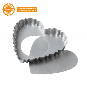Cake Tray with Scalloped Edges and Removable Base, 25 x 23 x H 3 cm, Non-stick Aluminium - Img 2