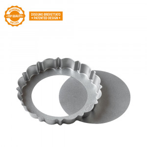 Cake Tray with Scalloped Edges and Removable Base, Ø 20 x H 3 cm, Non-stick Aluminium - Img 2